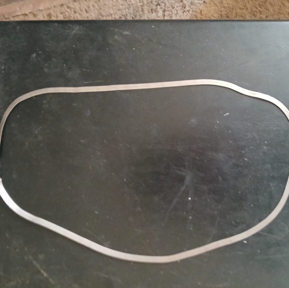Italian Silver Herringbone Necklace